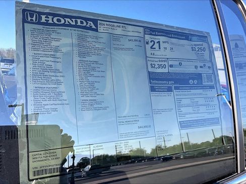 New 2026 Honda Ridgeline RTL image 22