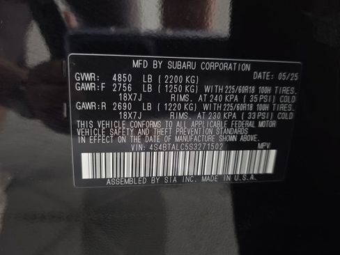 Certified 2025 Subaru Outback Onyx Edition AWD/4WD image 10