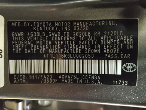 Used 2020 Toyota Camry LE w/ Convenience Package AWD/4WD image 33