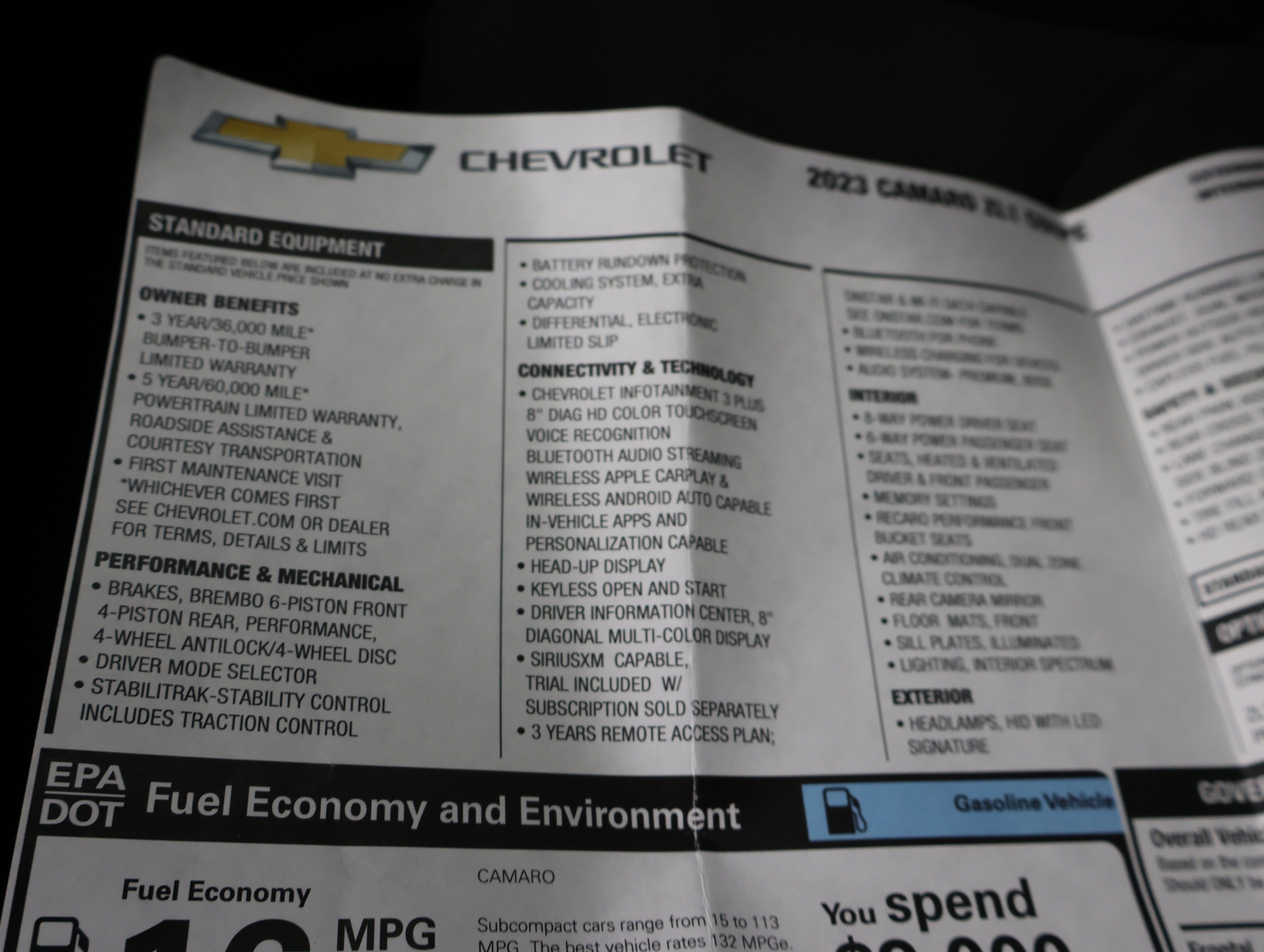 Used 2023 Chevrolet Camaro ZL1 RWD image 57