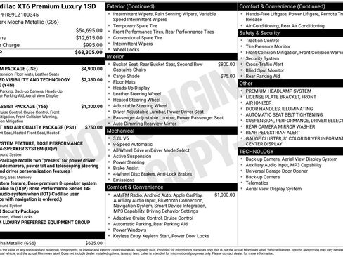 Used 2020 Cadillac XT6 Premium Luxury w/ Platinum Package image 41