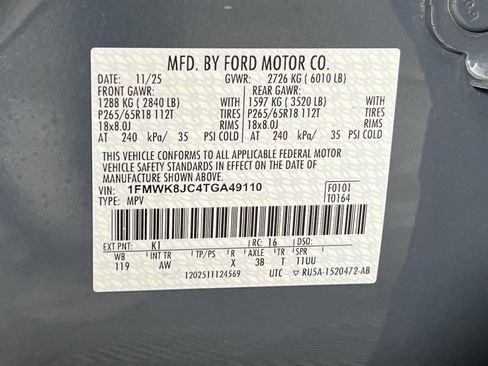 Certified 2026 Ford Explorer Tremor w/ Tremor Ultimate Package AWD/4WD image 39