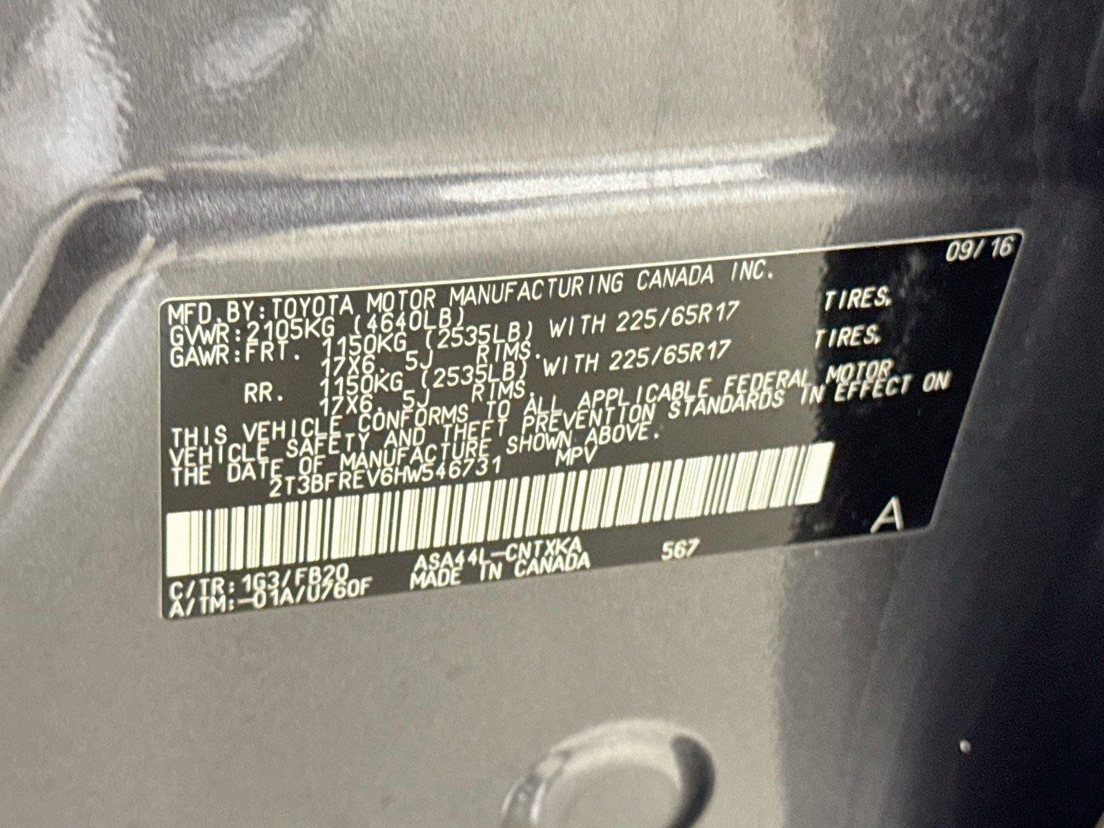Used 2017 Toyota RAV4 LE w/ Carpet Mat Package AWD/4WD image 28
