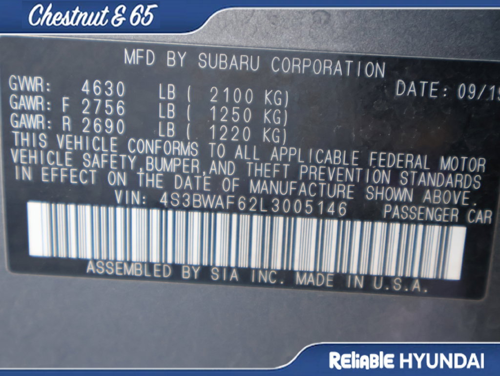 Used 2020 Subaru Legacy Limited w/ Popular Package #3 AWD/4WD image 41