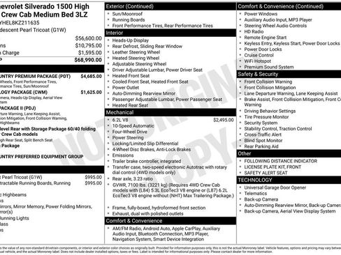 Used 2019 Chevrolet Silverado 1500 High Country w/ High Country Premium Package image 40