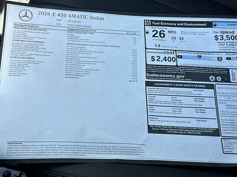 New 2026 Mercedes-Benz E 450 4MATIC Sedan image 29