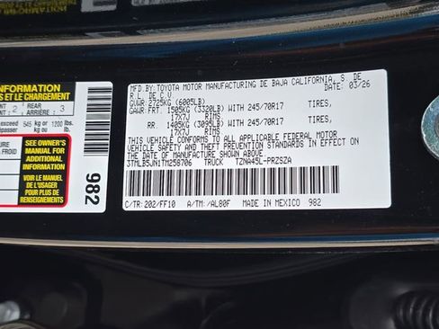 New 2026 Toyota Tacoma SR5 AWD/4WD image 34