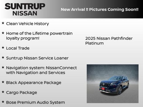 Certified 2025 Nissan Pathfinder Platinum w/ Black Appearance Package AWD/4WD image 6