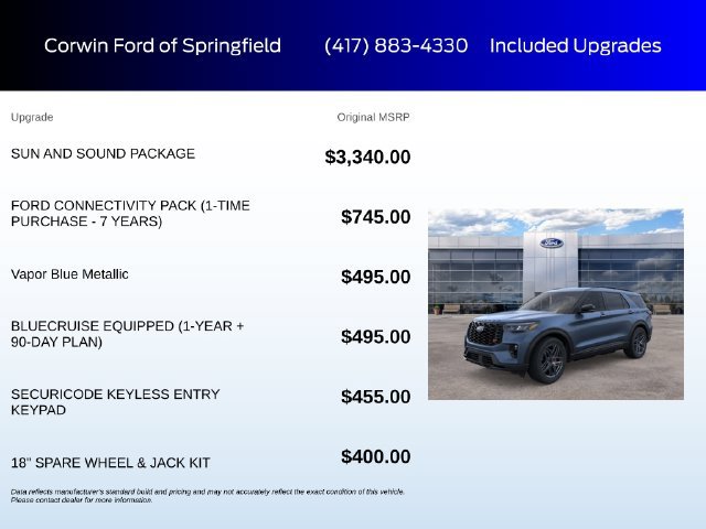 New 2026 Ford Explorer ST w/ Sun And Sound Package AWD/4WD image 5