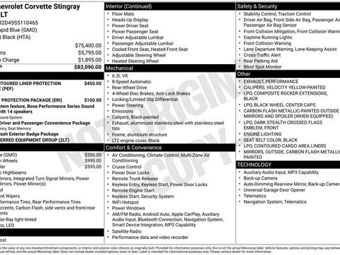 Used 2025 Chevrolet Corvette Stingray Preferred Cpe RWD image 32