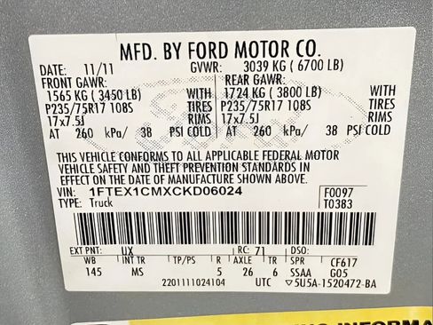 Used 2012 Ford F150 XLT w/ XLT Convenience Pkg RWD image 22
