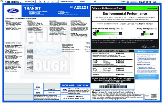 Used 2024 Ford E-Transit Low Roof RWD image 2