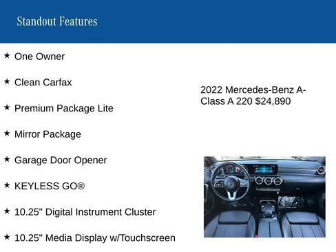 Certified 2022 Mercedes-Benz A 220 image 9