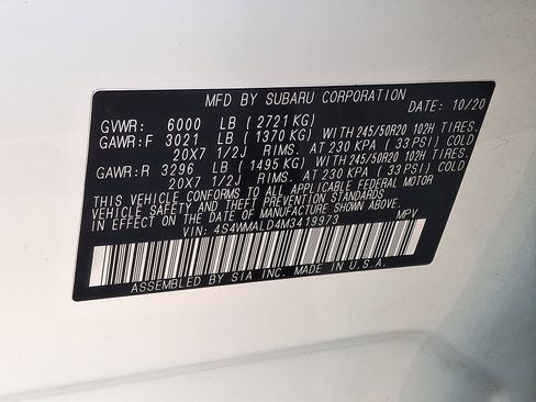 Used 2021 Subaru Ascent Limited w/ Technology Package image 29