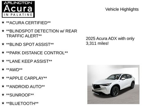 Certified 2025 Acura ADX A-Spec AWD/4WD image 7