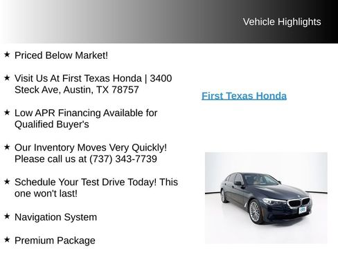 Used 2020 BMW 540i xDrive w/ Premium Package AWD/4WD image 10