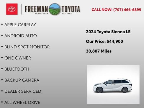 Certified 2024 Toyota Sienna LE AWD/4WD image 4