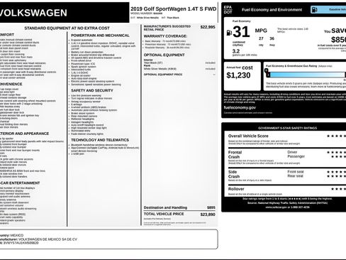 Used 2019 Volkswagen Golf S image 15