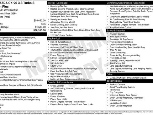 Certified 2025 MAZDA CX-90 3.3 Turbo S w/ Premium Plus AWD/4WD image 10