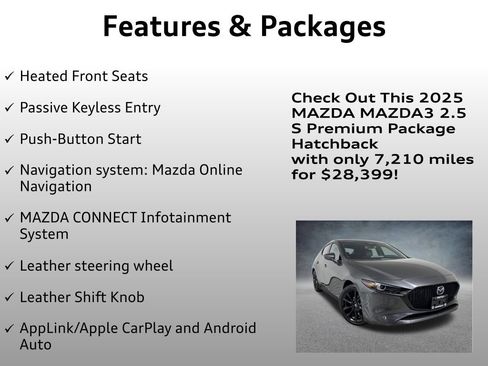 Used 2025 MAZDA MAZDA3 2.5 S Hatchback w/ Premium Pkg FWD image 8