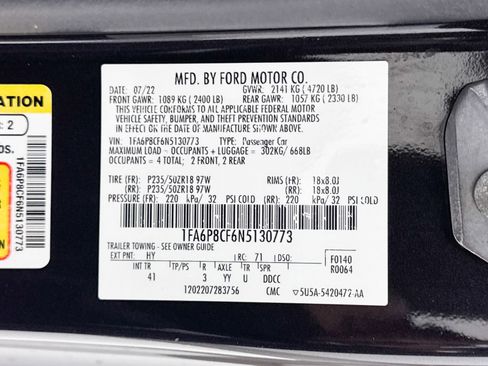 Used 2022 Ford Mustang GT Premium w/ Ford Safe & Smart Package RWD image 37