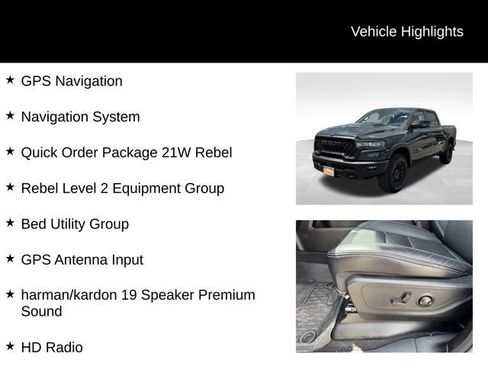 Certified 2025 RAM 1500 Rebel w/ Rebel Level 2 Equipment Group AWD/4WD image 8