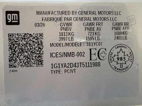 Used 2026 Chevrolet Corvette Stingray Coupe w/ 1LT RWD image 34
