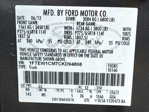 Used 2012 Ford F150 XLT w/ XLT Chrome Pkg image 40