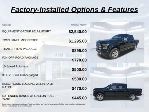 Used 2017 Ford F150 Platinum w/ Equipment Group 701A Luxury AWD/4WD image 2