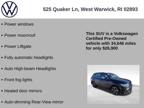 Certified 2022 Volkswagen Tiguan SEL R-Line image 13