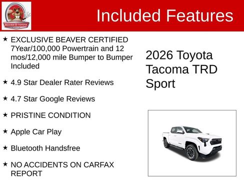 Used 2026 Toyota Tacoma TRD Sport AWD/4WD image 4