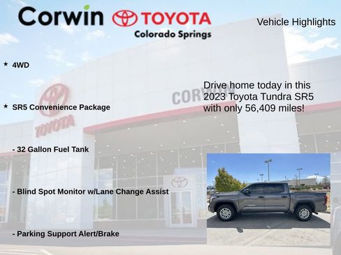 Used 2023 Toyota Tundra SR5 w/ SR5 Convenience Package AWD/4WD image 7