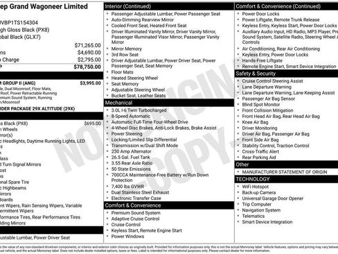 New 2026 Jeep Grand Wagoneer Limited w/ Premium Group II image 29