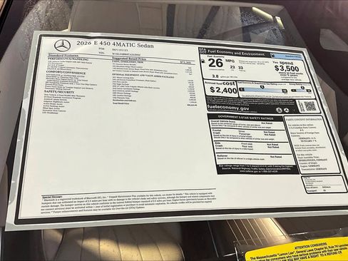 New 2026 Mercedes-Benz E 450 4MATIC Sedan image 18