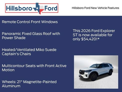 New 2026 Ford Explorer ST w/ Sun And Sound Package AWD/4WD image 15
