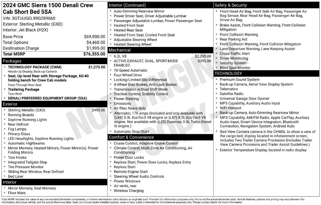 Certified 2024 GMC Sierra 1500 Denali w/ Technology Package AWD/4WD image 37