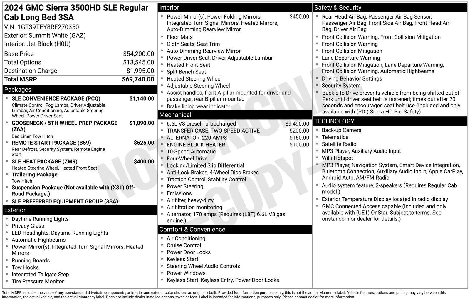 Used 2024 GMC Sierra 3500 SLE w/ SLE Convenience Package AWD/4WD image 33
