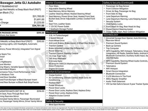 Used 2024 Volkswagen Jetta GLI Autobahn w/ GLI Black Package FWD image 6