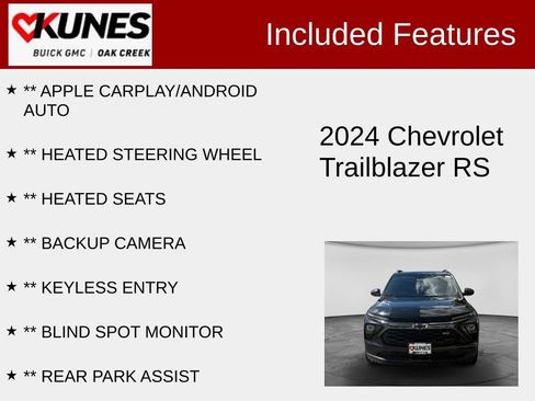 Used 2024 Chevrolet TrailBlazer RS w/ Convenience Package FWD image 2