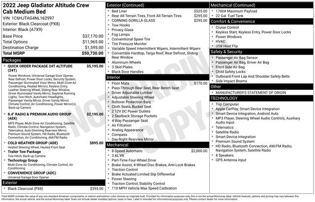Used 2022 Jeep Gladiator Sport AWD/4WD image 6