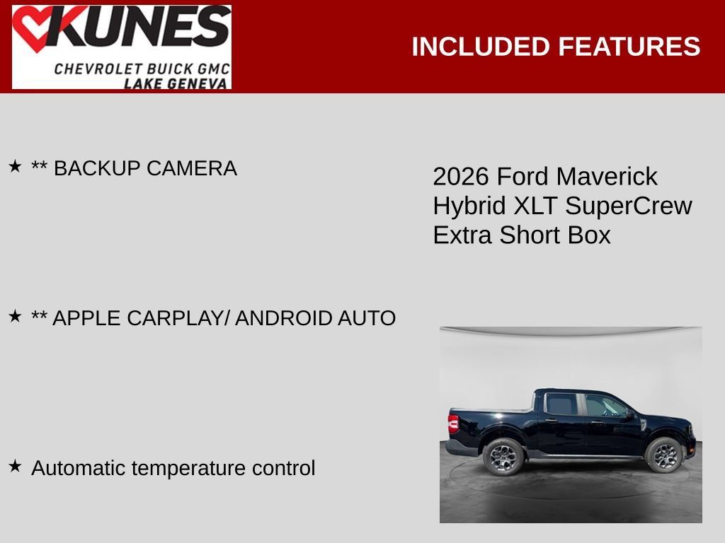Used 2026 Ford Maverick XLT w/ Equipment Group 301A AWD/4WD image 2