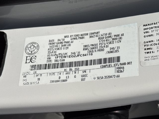 Used 2018 Ford F150 Limited AWD/4WD image 18