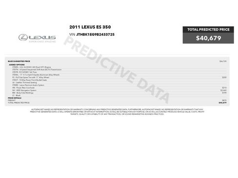Used 2011 Lexus ES 350 FWD image 2