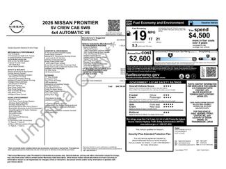 New 2026 Nissan Frontier SV w/ SV Convenience Package AWD/4WD video 4