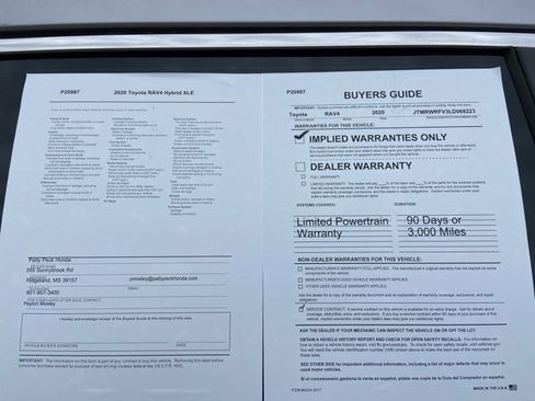 Used 2020 Toyota RAV4 XLE w/ Convenience Package AWD/4WD image 5
