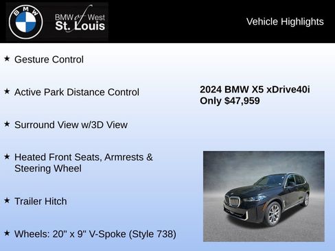 Used 2024 BMW X5 xDrive40i w/ Premium Package AWD/4WD image 24