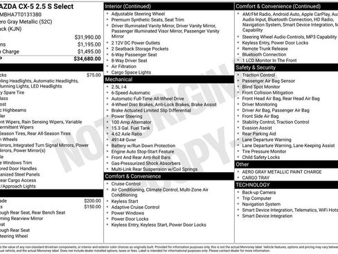 New 2026 MAZDA CX-5 Select AWD/4WD image 4