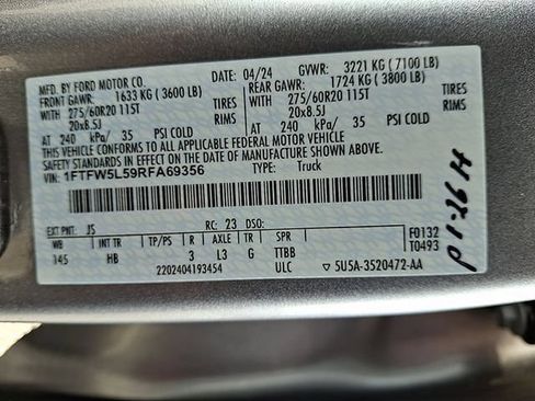 Used 2024 Ford F150 Lariat w/ FX4 Off-Road Package AWD/4WD image 26