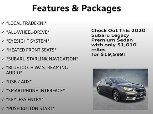 Used 2020 Subaru Legacy Premium image 4