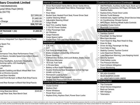 Used 2021 Subaru Crosstrek 2.5i Limited w/ Moonroof Package 1 image 8